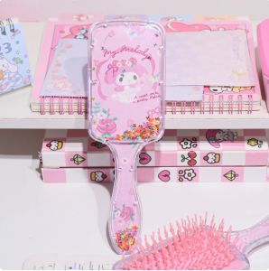 Transparent Sandflowering Airbag Comb Cute 3D Cartoon Girl Heart Handle Massage Air Cushion Comb for Fluffy Hair