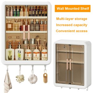 Spice Storage Holder Multifunctional Seasoning Storage Shelf No Punch Bathroom Organizer with Hooks for Kitchen Bathroom