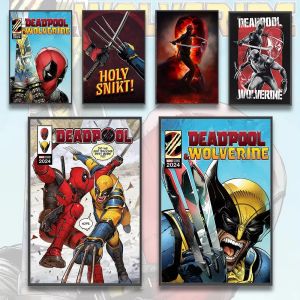 Marvel Deadpool Wolverine อะนิเมะโปสเตอร์ผ้าใบพิมพ์ตกแต่งภาพวาด Wall Art ภาพยนตร์ตัวเลข Living Home Decor ของขวัญ