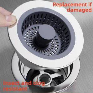 Kitchen Sink Strainer Anti-Odor Drain Cover Cloth Basket Sink Faucet Leak Plug Hopscotch Core for Home Personal Cleaning Tools