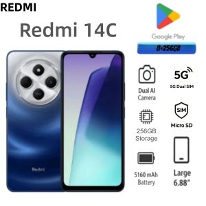 Redmi | 2026 new Redmi 14C 5G 8GB+256GB Phone 6.88 120Hz Screen 50MP AI Camera Snapdragon 4 Gen 2 5160mAh Battery Dual SIM 5G