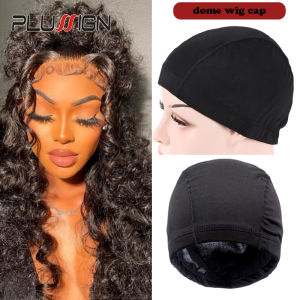 Plussign 2Pcs/Lot Mesh Dome Wig Caps For Making Wigs Black Spandex Swimming Caps Hot Small Large Dome Cap Hat Wig Making Tools