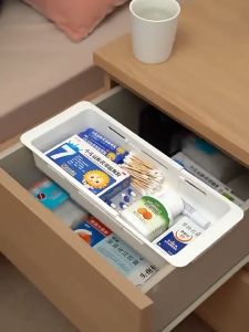 Easyhome.sg Expandable Storage Box Adjustable Kitchen Wardrobe Drawer Organiser Tray / Box 8061/8062