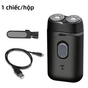 Máy Cạo Râu Điện Hai Đầu Dành Cho Nam Giới Sạc Bằng Cổng Type-C Công Suất Cao Di Động Lưỡi Dao Nổi