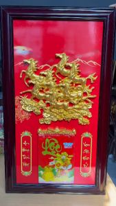 Lịch Gỗ Bát Mã Nhủ  Vàng