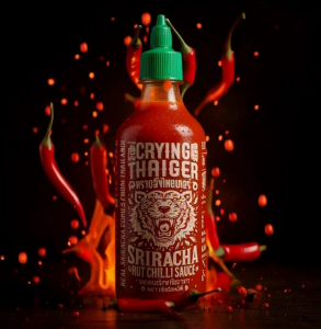 เสือร้องไห้ ซอสพริกศรีราชา รสชาติเผ็ดถึงใจเข้มข้นครบรส ขนาด 484 g. ไม่ใส่ผงชูรส และวัตถุกันเสีย