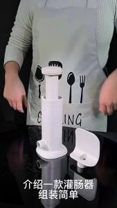 2 in 1 Manual Sausage Maker with Stuffing Tube Large‑Capacity Heavy Duty Meat Stuffer Home Kitchen Tool