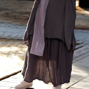 Original Spring New Loose Zen Chinese Retro Slant Lapel Embroidered Texture Linen Midi Top Womens Fashion Tang Suit