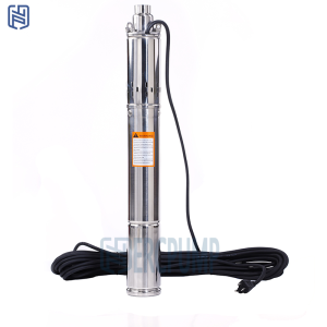 220V 1HP Submersible Pump Single Phase Stainless Steel High Pressure Large Flow Deep Well Screw Irrigation Water Pump