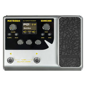 SONICAKE Matribox 140 Built-in Guitar/Bass/Acoustic Multi Effects Processor with Expression pedal Looper Modeling AMP QME-50