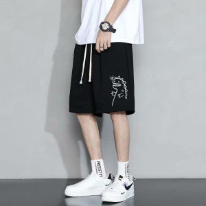 Summer Mens Loose Casual Pure Cotton Sporty plus Size Elasticated Five-Quarter Length Shorts Comfortable Breathable Youthful