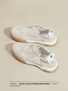 Agsdon Ballet Dequn Shoes Womens Summer New Style Breathable Sports Shoes Casual Fashion Sneakers Low Top Flat Heel Rubber Sole