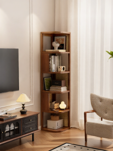 ZHUSHANXIA | Elegant Corner Bookshelf Multi-layer Storage