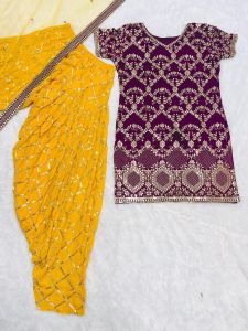 ( PRE- ORDER) LAUNCHING BEAUTIFUL  TOP- DHOTI SALWAR(ETA: 10 DAYS)
