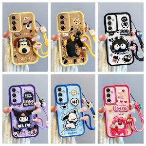 Phone Case Samsung Galaxy A05 A05s A15 A14 A24 A34 A54 LTE 5G 4G Casing New Design Cute 3D Cartoon Doll Bear Dog Kuromi Silicone Soft Cover with Short Lanyard 2024