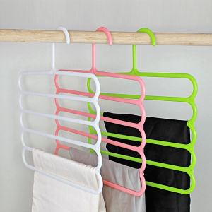 5 Layers Clothes Rack Holder Hook Pants Trousers Denim Jeans Scarf Coat Hanger
