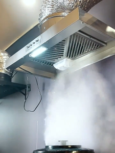 Stainless Steel Range Hood For Kitchen Exhaust Fan with LED Light Exhaust Fan Ventilation Fan  Large Suction  Force Portable Exhaust For Kitchen Stove