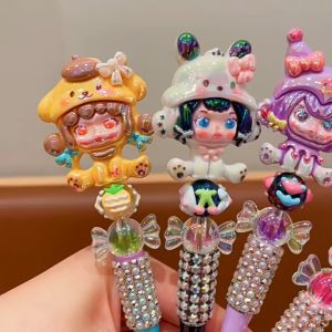 ร้านไทย✅ปากกาลูกลื่นพร้อมส่ง ปากกาการ์ตูน  DIY สร้างสรรค์ rhinestone เจ้าหญิงปากกาสีดำ