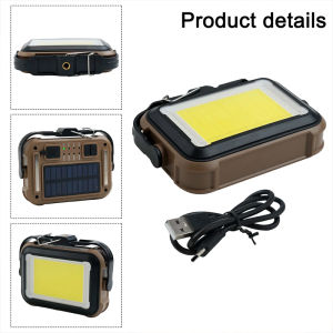 Đèn Lồng Cắm Trại Sạc Năng Lượng Mặt Trời 7200mAh Đèn LED COB Công Suất Cao Có Nam Châm Mạnh Mẽ Đèn Pin Sửa Chữa Khẩn Cấp Di Động