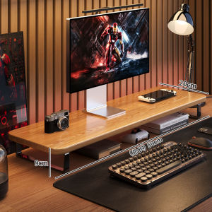 ชั้นวางจอคอมพิวเตอร์แบบตั้งสูงพร้อมที่รองจอแสดงผลสำหรับห้องเล่นเกมส์ ชั้นวางของสำหรับจัดระเบียบโต๊ะทำงาน