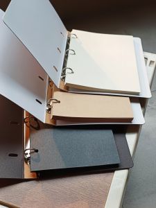 round Corner Loose Leaf Notebook Stamp Free Blank Kraft Paper Black And off White Inner Pages for Drawing Scrapbooking Graffiti