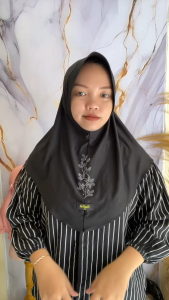 almiftah-hijab instan bergo ped polos jersy /jilbab payet jersy setandar by almiftah