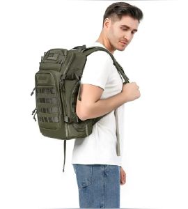 SILVER KNIGHT S9338 Tactical Training Outdoor Sports Backpack 40L Laptop Bag Cordura Fabric Padded Back