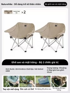 NatureHike | Ghế Trăng Khuyết X-Frame Gấp Di Động Có Tay Vịn Cho Cắm Trại Ngoài Trời Câu Cá