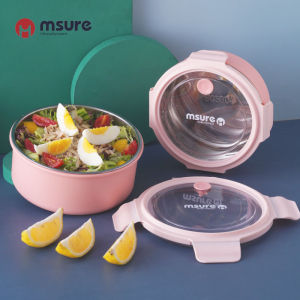 304 Stainless Steel Lunch Box Student Office Workers Fruit Bento Box Fridge Storage Box Cafeteria Freshness Preservation Box