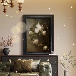 YERUI | Aesthetic Retro Decorative Painting Living Room Sofa Background Flower Oil Painting