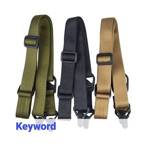 Double Point  Sling Tactical 2 Point Sling Shoulder Strap Belt Adjustable Outdoor Rope With  Metal Buckle Double Point Tactical Sling Strap  Outdoor Multifunctional Diagonal Nylon Mission Rope