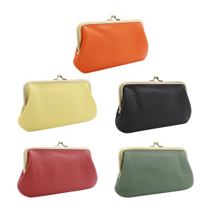 Royal Bagger Clutch Purses for Women Genuine Cow Leather Coin Purse Card Holder Fashion Casual Kiss Lock Phone Wallet 1516