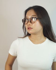 Pulaeyes Eyewear Kacamata Minus Antiradiasi Photocromic Bentuk Cat Eye TR90 Kacamata Skena Frame Tebal TR27055