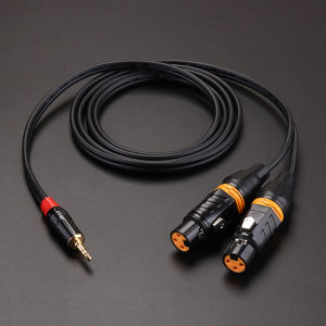 Choseal | Dây Cáp Âm Thanh 3.5mm sang Dual XLR Male cho Amplifier Mixer Sound Card Micro