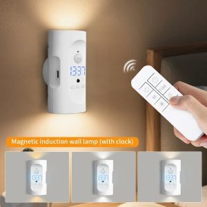 Magnetic Dual Head LED Wall Lamp Motion Sensor Rechargeable Night Light Remote Control Wall Light for Stairs Corridor Room Decor