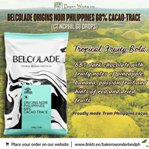 BELCOLADE  ORIGINS PHILIPPINES 68% CACACO TRACE DROPS