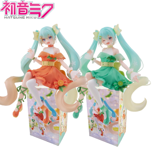 Bandai | 14cm Anime Citrus Miku Handmade Citrus Miku Noodle Stopper Handmade PVC Model Anime Peripheral Ornaments Gifts