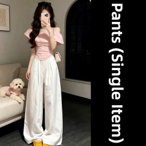 PEIZIXUAN | Elegant Shoulder-Off Top Wide Leg Pants Set Summer New Arrivals