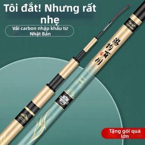 JINGZHANLI | Cần Câu Cá Chép Siêu Nhẹ Siêu Cứng 1:9 Action Dành Cho Cá Lớn 7.2m