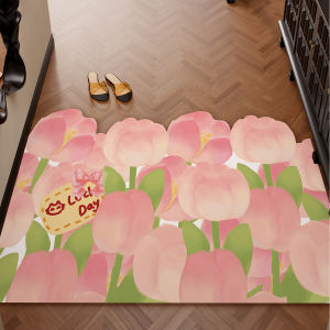 Fresh Flower Ins Style Absorbent Quick-Drying Cuttable Door Mat