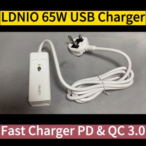White LDNIO 1 Way Power Socket Smart Board PD 65W QC3.0 UK 3PIN Plug Universal Extension Cord Phone Power Strips Singapore UK Plug 2 Meter Cable Wall Charger with Universal Outlet Extension Socket with USB TYPEC 2500W Travel Adapter Fast Charger Head
