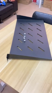 【Quick Shipping】1U Cantilever Tray Shelf Heavy Duty Standard Size 1U height 482mm 250mm  for Data Rack or Cabinet with 4pcs. Cage nuts Metal