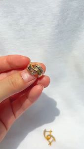 Anting Jepit Emas Asli Kadar 700 70 16k Shogun Mix Warna Kombinasi 2 3 RoseGold WhiteGold Putih Cetek Klip Lebar