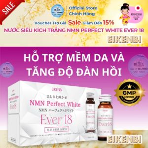 [Freeship + Voucher] Nước Uống Siêu Kích Trắng NMN Perfect White Ever 18 Eikenbi - Chính Hãng Nhật Bản