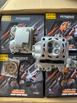 PITSBIKE 4 VALVES HEAD 17/20 SIZE 59-63mm FOR HONDA CLICK 125/150 PCX150 / ADV 150 COMPLETE SET
