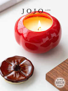 Modern Simplicity Ceramic Candle Holder Jojos L.P.D Burnby Aromatherapy Candle Tin Can Pumpkin Success Fragrant Lamp
