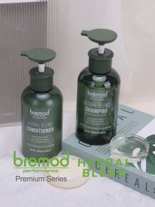 Bremod Premium Hair Herbal Shampoo Conditioner Gentle Cleanse Anti-Frizz Deep Repair Smooth Care Hair Growth 350ML BR-X323/BR-H060