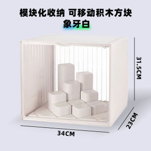 ตู้โชว์อะคริลิคแบบโมดูลาร์ป๊อปมาร์ท กล่องเก็บของกันฝุ่น โปร่งแสง ช่อง สำหรับจัดเก็บฟิกเกอร์ของเล่น รูปทรงลูกบาศก์ สำหรับห้องนั่งเล่น