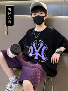 Boys Summer Outfit Set Sporty Short Sleeve Shorts Trendy Casual Cotton Blend Fabric for Ages 3-14 Kids Big Size Summer Style