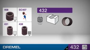 DREMEL 432 Sanding Band 13 mm Grit 120  - 6pcs/pkt